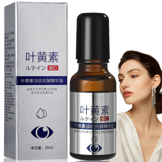 Lutein Eye Essence Oil,L/utein Anti-Wrinkle E/ssence O/il,E/ye Serum for Lines and Wrinkles,VC Lu/tein Essential Oil,Lutein Rollerball Essence,Under E/ye Cream Dark Circles,Eye Bags Remover Women