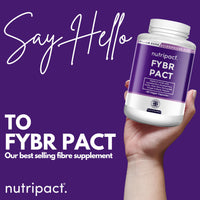 nutripact Fibre Supplement 7 in 1 Complex - Psyllium Husk 4000mg with Probiotics, Prebiotics, Aloe Vera – High Strength Natural Soluble Fiber – 60 Vegan Capsules - FYBR Pact by Nutripact