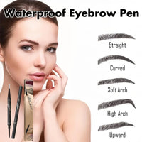 Oumun Eyebrow Pen,2-in-1 Eye Brow Pencils for Women with 4-Fork-Tip & Precise Brush-Tip,Waterproof Eyebrow Pencil Contouring Pen,Dual Ended Eyebrow Pen,Black Eyebrow Tint,Brow Microfilling Pen,Brow Tint Pen