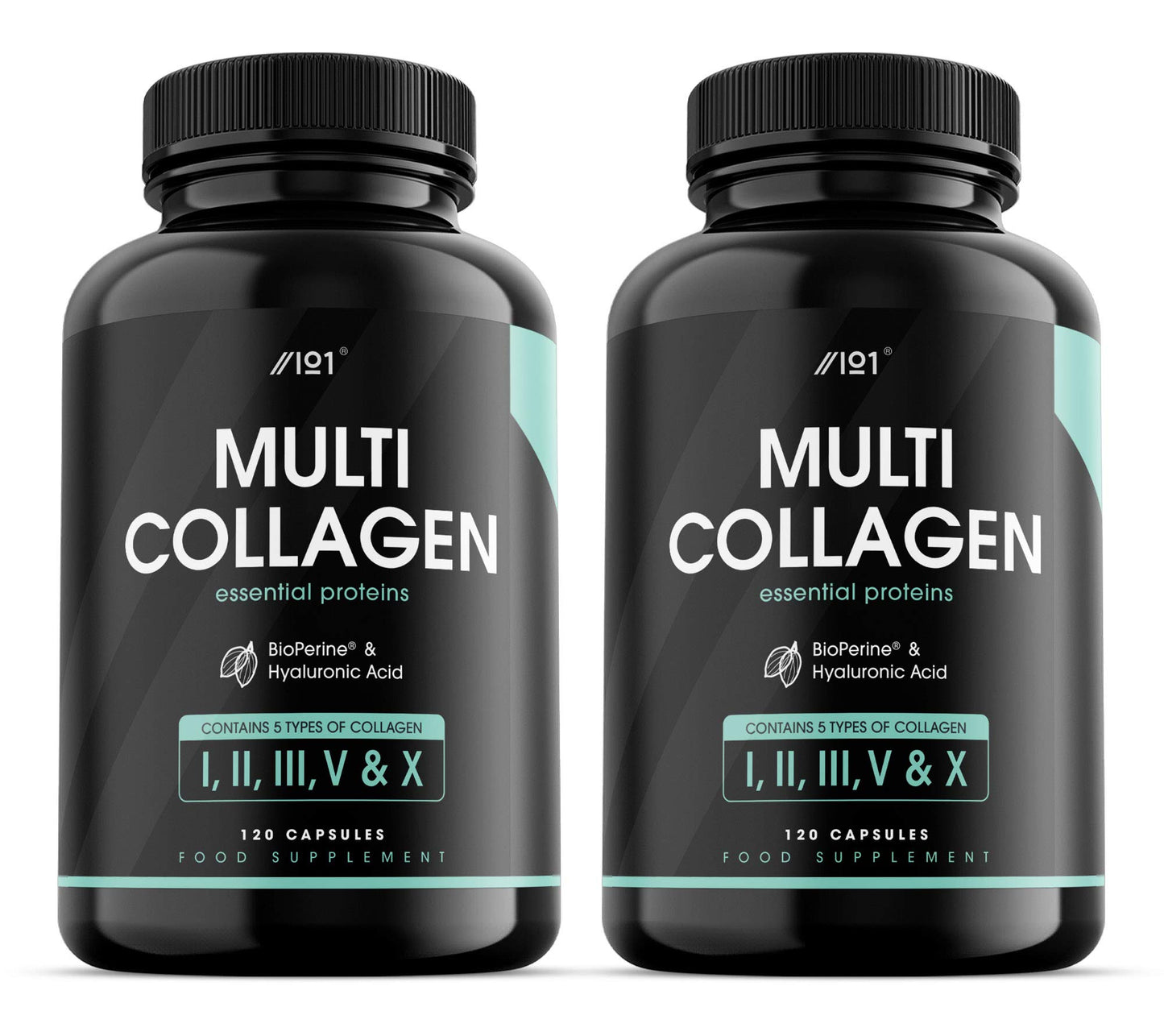 Multi Collagen Capsules - 240 Capsules - Types I, II, III, V & X - Wild Caught Fish, Grass Fed Bovine, Eggshell & Free-Range Chicken, Hyaluronic Acid & Vitamin C (4 Months Supply) by Alpha01