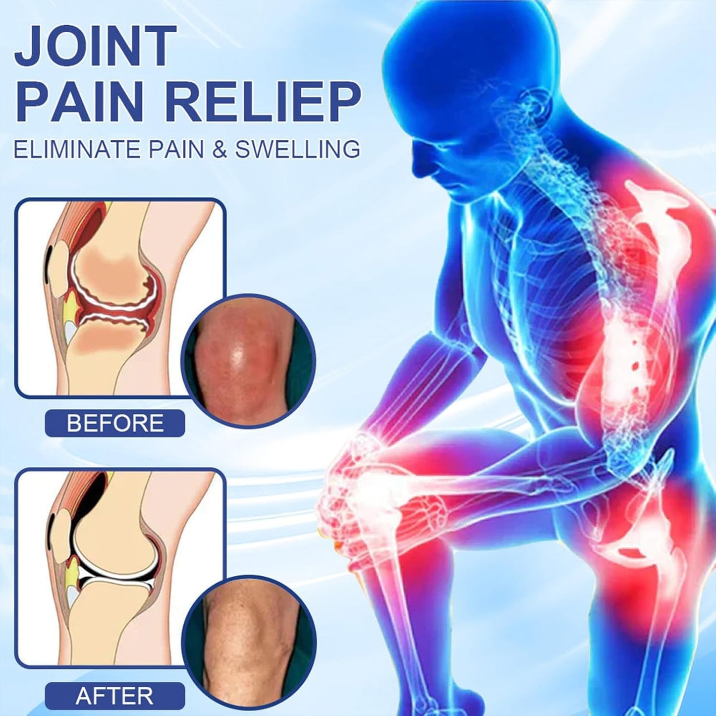 KoolShiro 2Pcs Magnesium Pa-in Relief Cream, Professional Joint Magnesium Cream for Relief, Natural Joint Gel Effective Relieffor Back, Neck, Hands, Knees