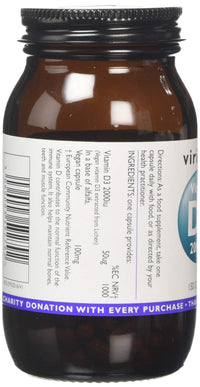 Viridian Vitamin D3 (Vegan) 2000iu Veg Caps 150