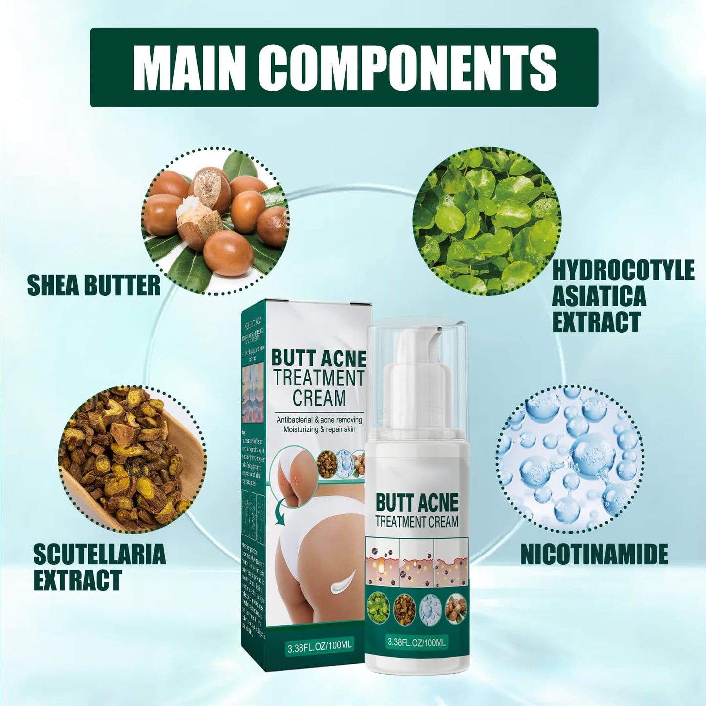 Butt Pimple Clearing Treatment Cream,Butt Acne Treatment,Butt Acne Treatment Balance Oil,Butt Acne Clearing Spot Treatment Cream,Butt Pimple Removing Cream,Butt And Thigh Acne Treatment Cream,100ml