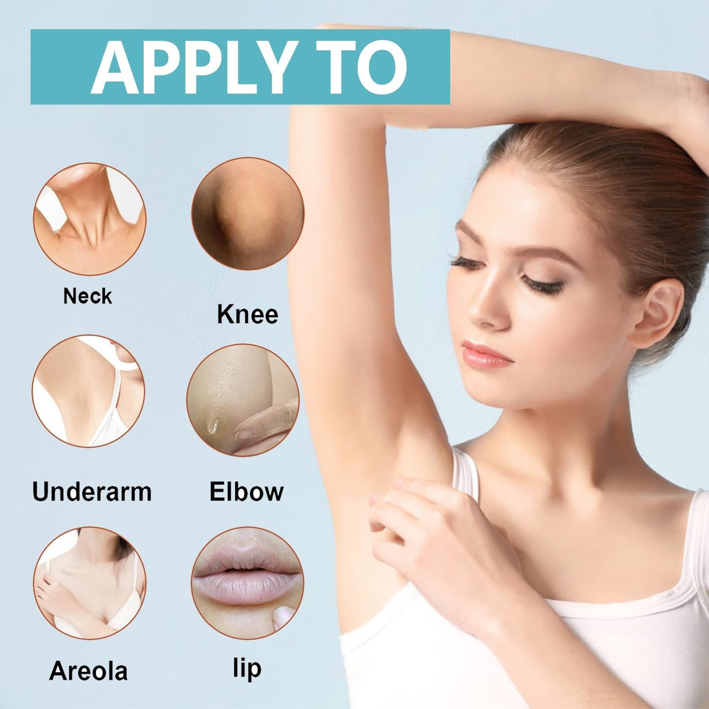 100ml Skin Bleaching Cream,Skin Lightening Cream for Underarm,Intimate Area Dark Spot Corrector Lightening Cream for Body,Underarm Whitening Products,Body Lotion for Women for Private Part,Easy to Use