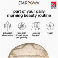 STARPOWA Starpowa Collagen Gummies for Women - Health & Skin Supplements for Healthier Skin, Joints, Hair & Nails - Vitamin C, Hyaluronic Acid & Bamboo Silica - Boosts Collagen Production - Lemonade, 60 Chews