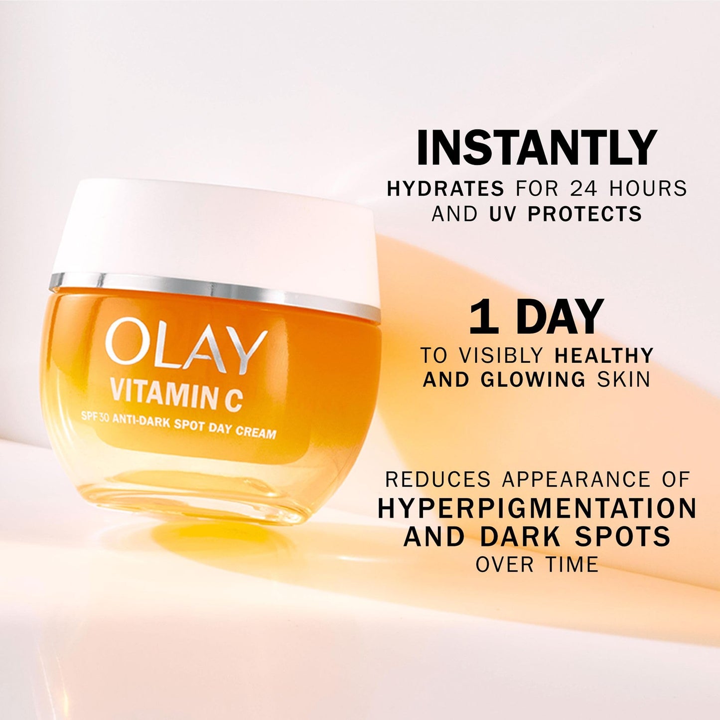 Olay Power of Radiance Giftset: Vitamin C Anti-Dark Spot SPF 30 Face Moisturiser Day Cream 50ml + Retinol 24 Night Cream Face Moisturiser 50ml, Skincare for Glow, Brightening and Overnight Renewal