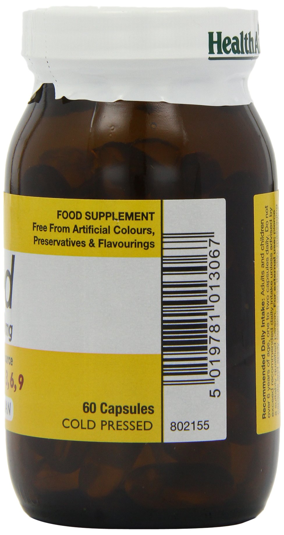 HealthAid Flaxseed Oil 1000mg - 60 Capsules