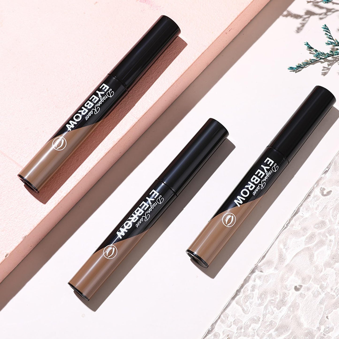 HAORQEE Eyebrow Tint Tattoo Brow Peel off, Brow Tint Brown Eyebrow Gel Semi-Permanent Colour Eyebrow Tattoo Brow Dye, Waterproof Long-Lasting Natural Eye Brow Makeup for Women (Light Brown)