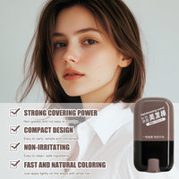 Guegine Hairline Powder with Comb Applicator, Waterproof and Sweat-Proof Hair Dye Comb, Long-Lasting Hairs Makeup Coverage,for Gray Hair Coverage, Thinning Hair for Women & Men (Dark Brown)