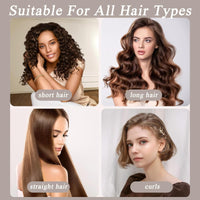 Katslyn 3Pcs Overnight Heatless Curls Blowout Rods,with Square Head Scarf&Hair Bands&Comb,Sleep In Heatless Flexi Curling Rod for Long Medium Hair,No Heat Curls Set for Hair Wrapping Sleeping at Night