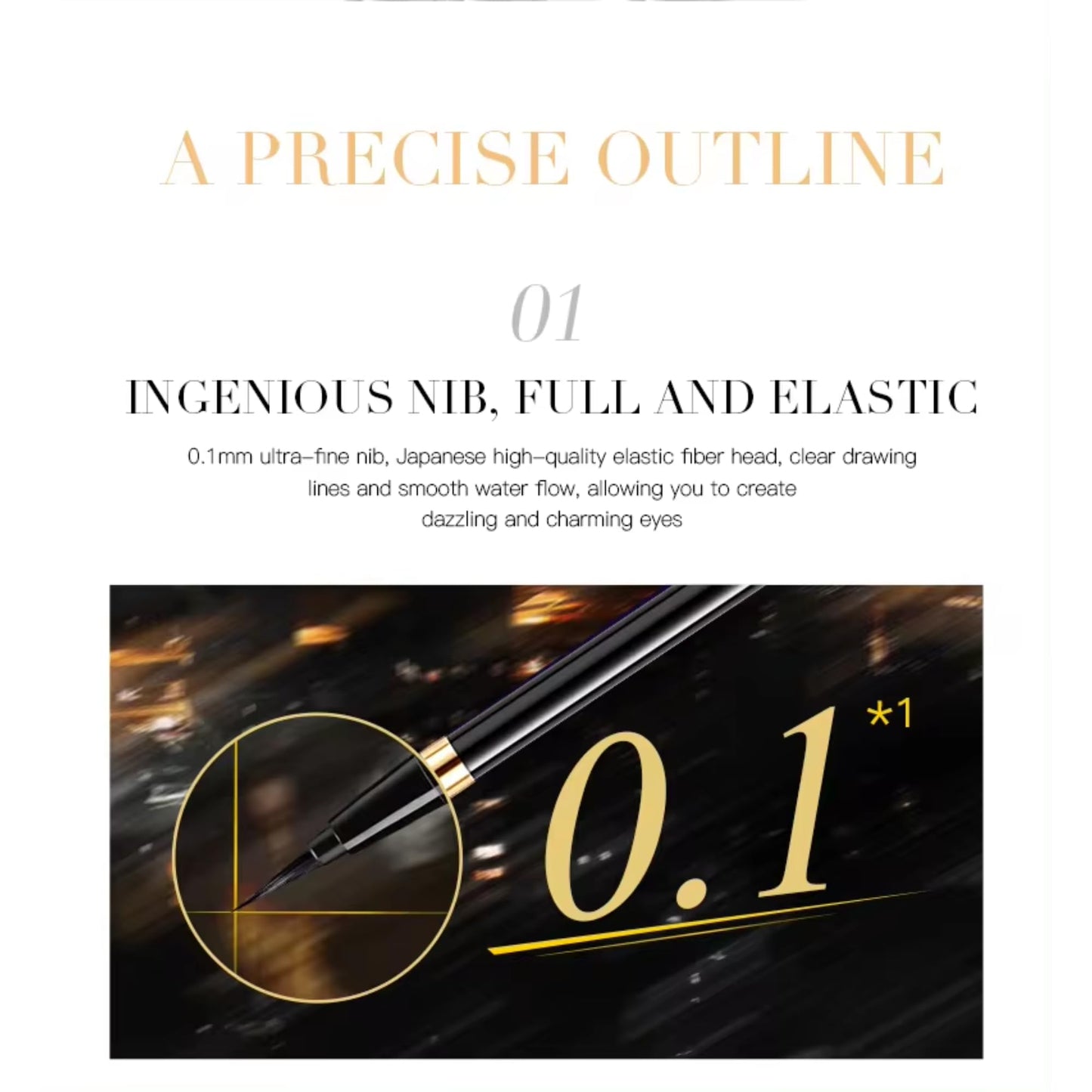 Generic Liquid Eye Liner, Easy To Use Eyeliner Pen, Waterproof and Smudge Proof, Longlasting Liner Stays On All Day & Night, Goes On Smoothl Without Smudging or Skipping (Dark Coffee)