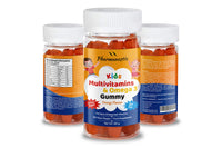 Chewable Multivitamin & Omega3 Bear Gummies for Kids - Children's Orange Flavour - 30 Count- Age 3 Upward- Omega 3 Supplement, with Vitamin C, A, B, D & Vitamin E.