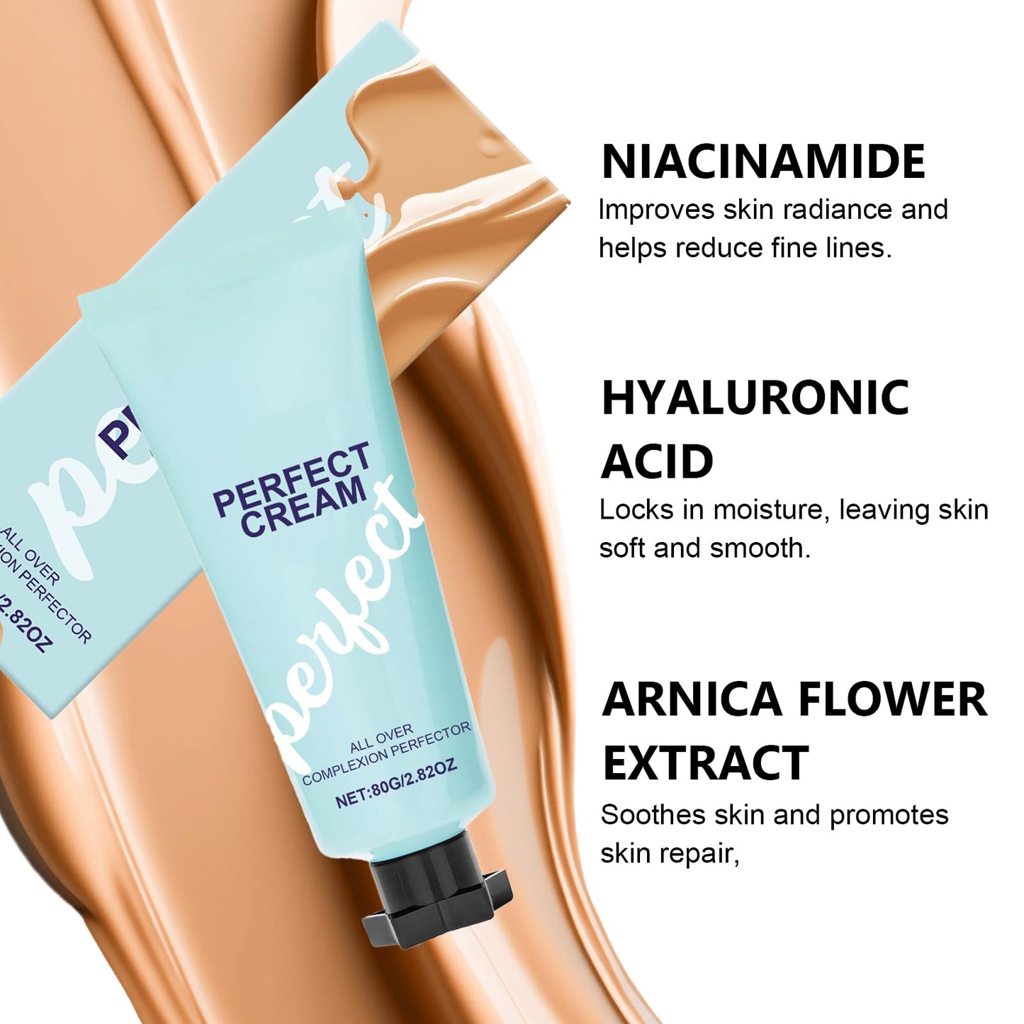 Neyeau 2 Pcs Body Coverage Perfector All Over Complexion Perfector Contains Concealer Brush, Waterproof and Long-Lasting Makeup, Brightens Skin, and Provides Comfortable Skin Feel(80g/Pc)