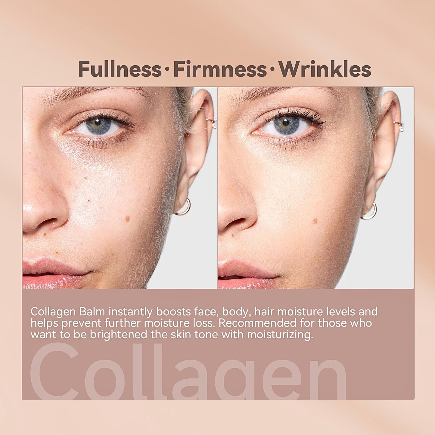Collagen Multi Balm Stick, Collagen Stick, Anti Wrinkles Face Moisturiser Balm Stick, Hydrating Eye Balm Stick Lip Balm, Collagen Boosting Moisture Balm Stick for Face Eye Lip Neck, 7g