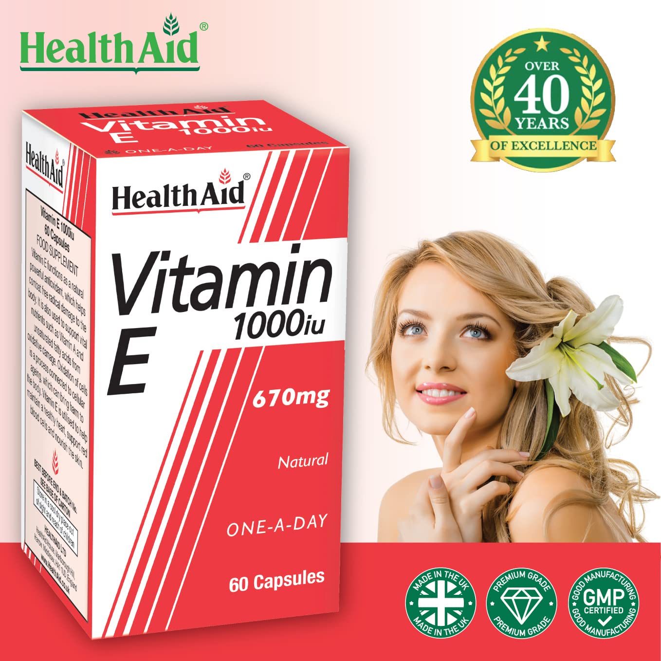 HealthAid Vitamin E 1000iu - 60 Capsules