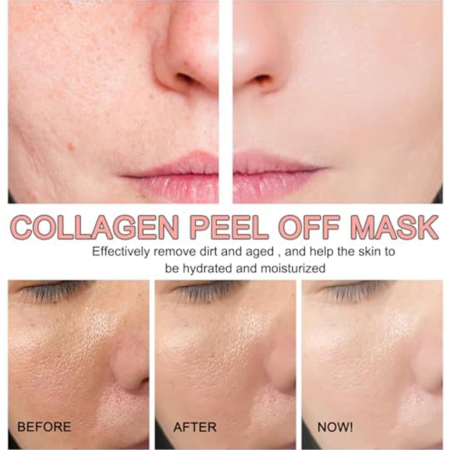 Collagen Night Wrapping Mask, Glass Glow Overnight Wrapping Mask Duo: Collagen Overnight Wrapping Peel Off Facial Mask and Turmeric Overnight Wrapping Peel Off Mask,Korean Skincare