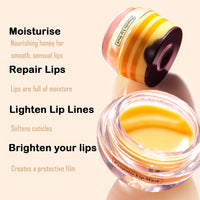 GEEWHILE Lip Mask Honeybalm Lip Balm, Propolis Moisturizing Lip Care Cream for Day&Night Lip Care, Lip Line Reduce, Hydrate & Plump Dry, Chapped Lips