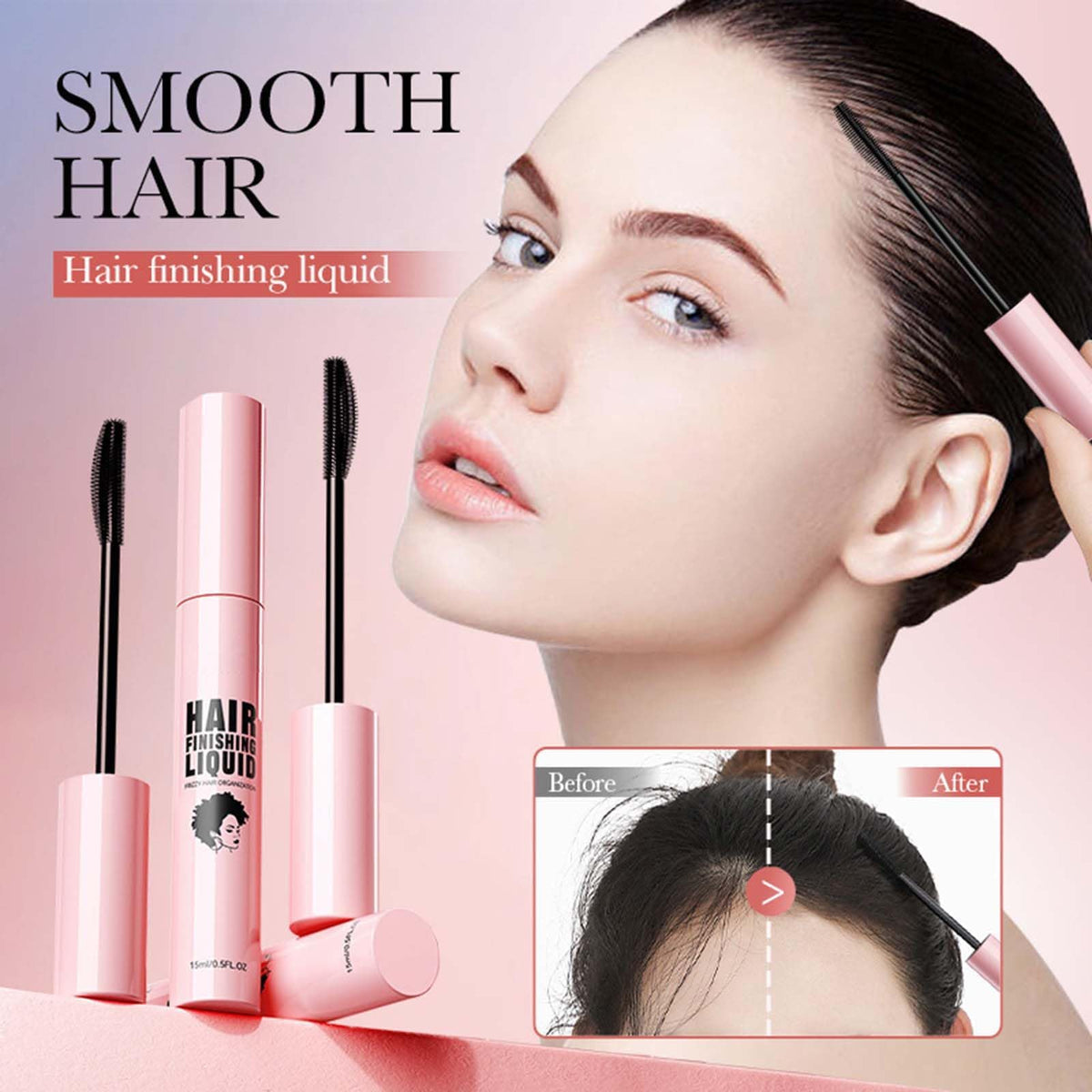 Eveloveu 2Pcs Slick Back Hair Stick for Flyaways Not-Greasy & Moisturizing - Hair Wax Stick Women's Styling Gel & Hair Mascara with Non-Greasy Formula, 15ml Travel Size