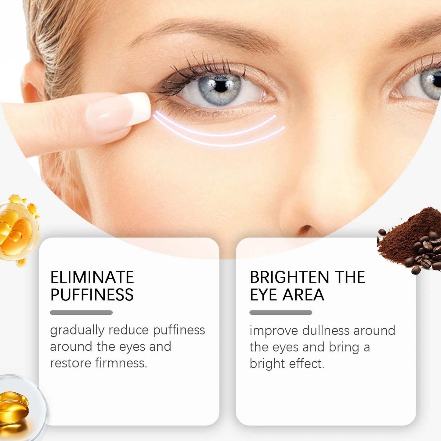 Lutein Eye Essence Oil,L/utein Anti-Wrinkle E/ssence O/il,E/ye Serum for Lines and Wrinkles,VC Lu/tein Essential Oil,Lutein Rollerball Essence,Under E/ye Cream Dark Circles,Eye Bags Remover Women