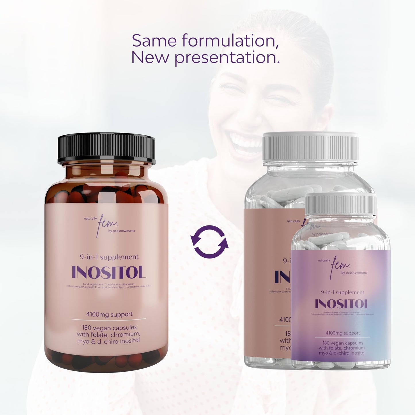 Inositol Myo & D-Chiro PCOS 4100MG Vegan Capsules, Hormonal Balance, Fertility Supplement, Preconception, Pregnancy & Ovarian Support, 9-in-1 Inositol, Folate 5-MTHF, Chromium, Zinc, VIT B6, B12 & D3