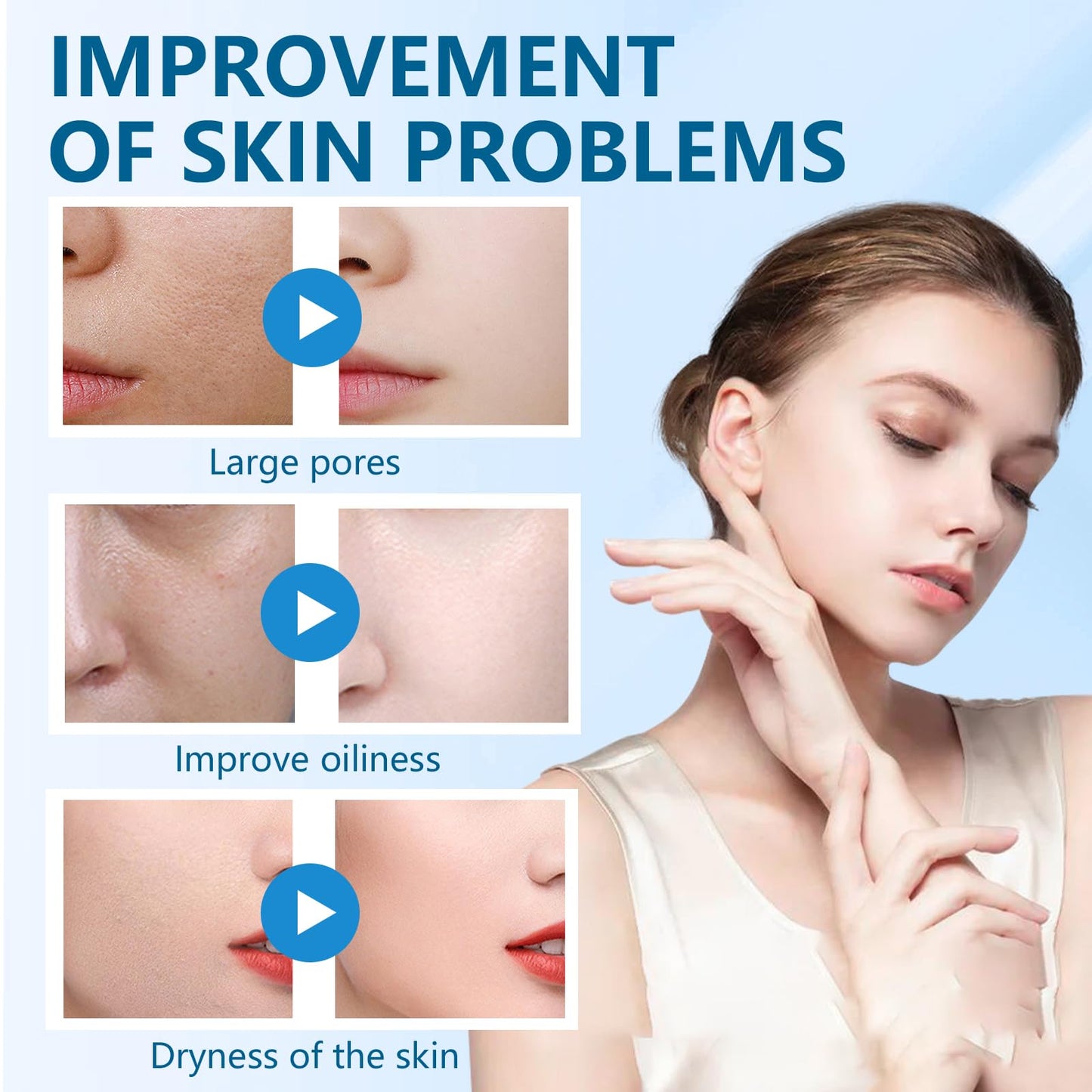 FunnAura 3PCS Facial System for Micro Infusion, Beauty Micro Lips Infusion System Kit for All Skin Types