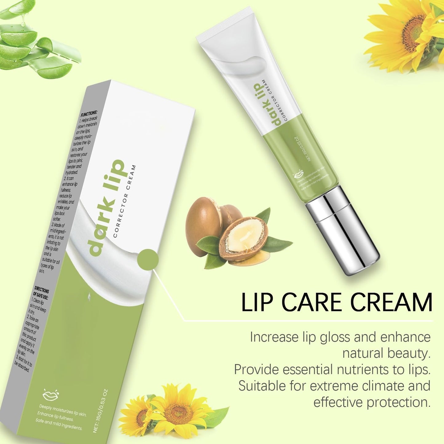 Mav/ella Dark Lips Cream,Lip Lightening for Dark Lips,Lip Lightening Balm for Dry Cracked,Lip Wrinkle Repair,Lips Pink Bleaching Cream Balm,Whitening & Brightening Lip Balm,Natural Dark Lips Corrector