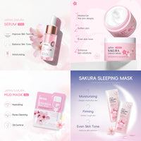 Shengqialun Skin Care Sets & Kits, 24PC Cherry Blossom Skincare Set Skin Care for Teenage Girls, Pamper Sets for Women with Face Cream,Face Serum,Lip Mask,Sleep Mask,Eye Mask,Mud Mask,Cleanser