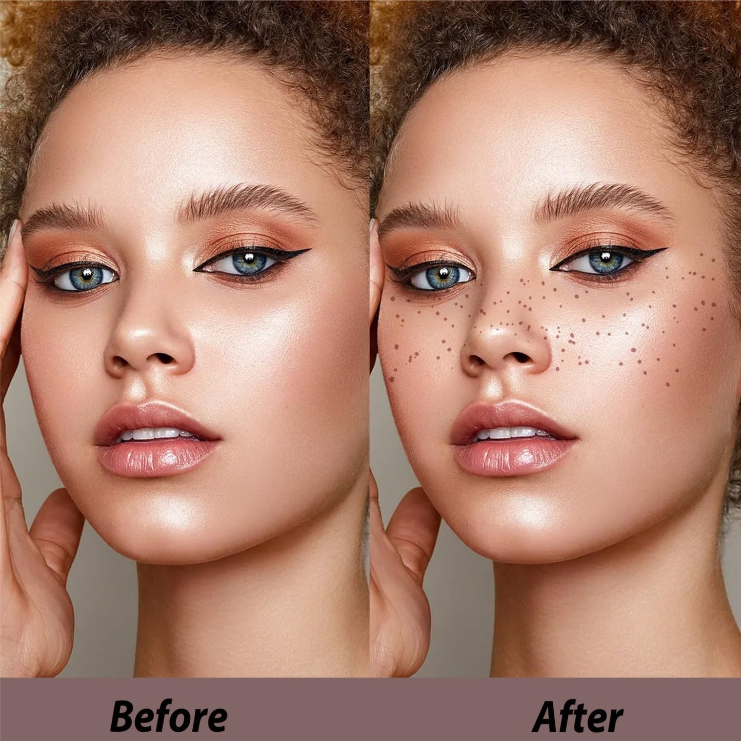 Ruojiar 2 Colors Freckle Pen Set,Faux Freckle Makeup Pen,Soft Dot Spot P/en for Natural Lif/elike Makeup,Easy to Color & Waterproof,Smooth Strokes,Smudge-free,Unique Round Tip Design(Gray+Coffee Brown)