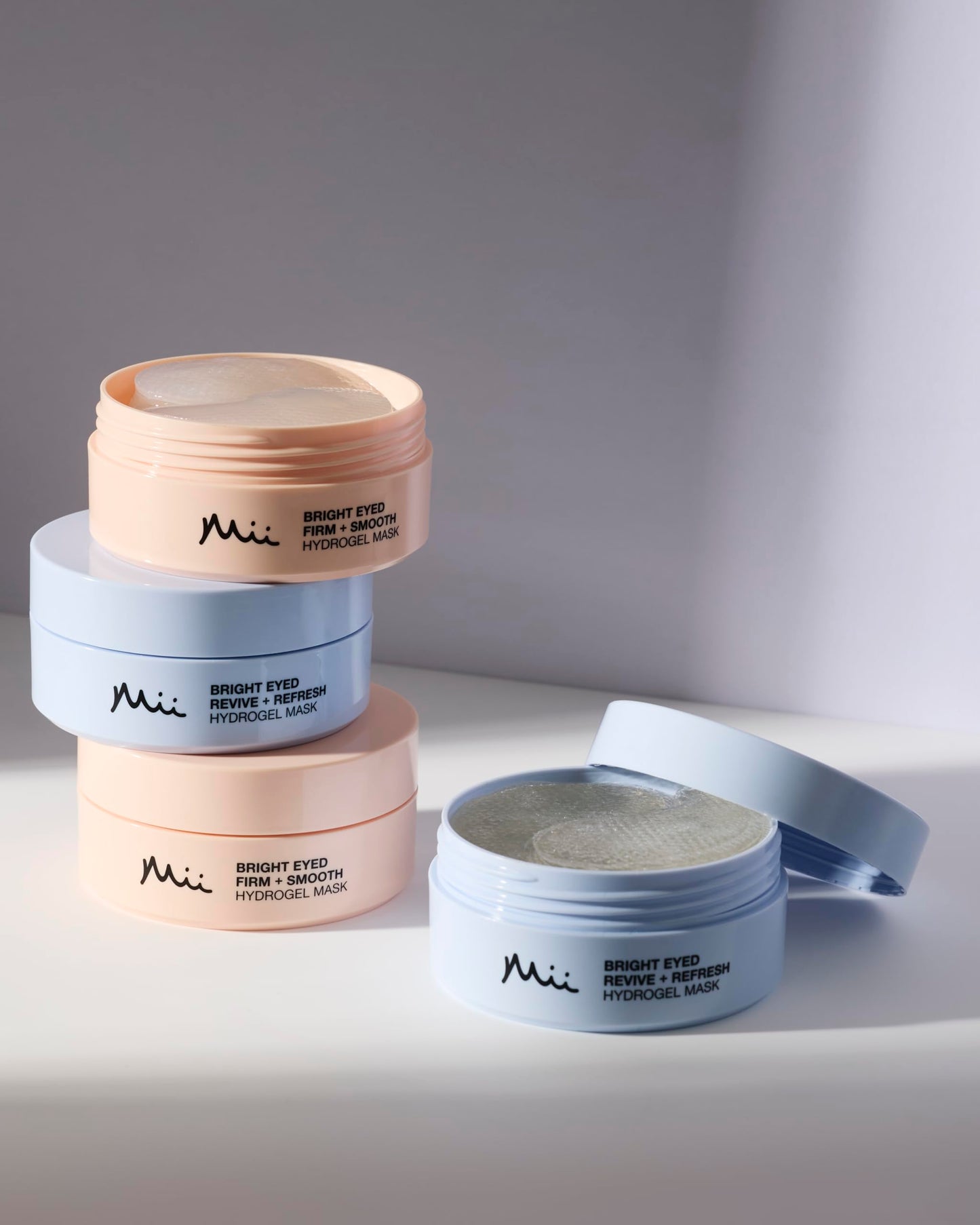 Mii Cosmetics Bright Eyed Firm + Smooth Hydrogel Eye Mask | Smooths, Firms, & Brightens the Under-Eye Area | Under Eye Gel Patches for Dark Circles, Puffiness, & Fine Lines | 60 Cooling Pads