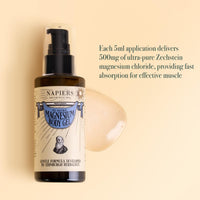 Napiers All Natural Magnesium Body Gel - 500mg per 5ml - 60mg of Elemental Magnesium - Muscle Relaxation & Skin Hydration - Fast-Absorbing - 100ml