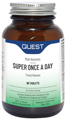 Quest Super Once A Day Multivitamin & Minerals Tablets. 17 Vitamins & 12 Minerals with Vitamin A, B, C, D, Iron & Zinc for Men & Women. for Optimal Health, Reduces Fatigue & Immunity. (90 Tablets)