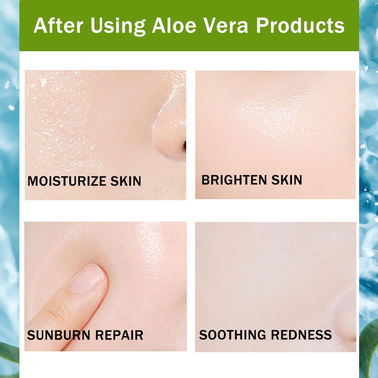 ISBEAUSOLS Aloe Vera Skincare Gift Set for Women - Self Care Gift Sets - Pamper Gift for Mum - Skin Care Sets & Kits - 10PCS Gifts for Teenage Girls with Face Serum-Gel Mask*5-Face Gel-Eye Mask-Lip Mask-Lip Balm
