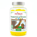 Nutrilus Probiotics & Vitamins for Kids and Adults Natural Pineapple Gummies - Large Pack - Active Blend - Vitamin B3, B5, B6, C (60 Gummies)