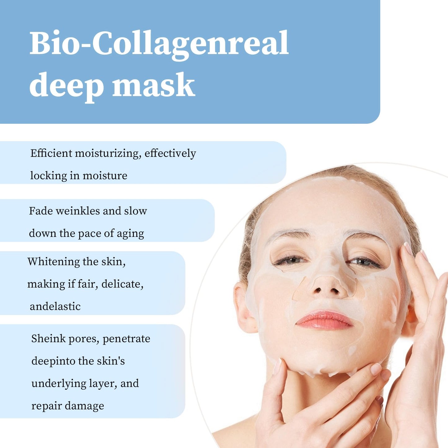 FunnAura Funnaura Biodance Collagen Mask Overnight Real Deep, Bio Collagen Face Mask for Hydrating (5PCS)