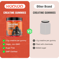 Creatine Gummies 5000mg Creatine Monohydrate with 1000mg BCAAs per Serving for Men & Women, Vegan & Sugar-Free, Easy Pre/Post Workout Gym Support for Performance and Muscle Power (2 Month Supply)