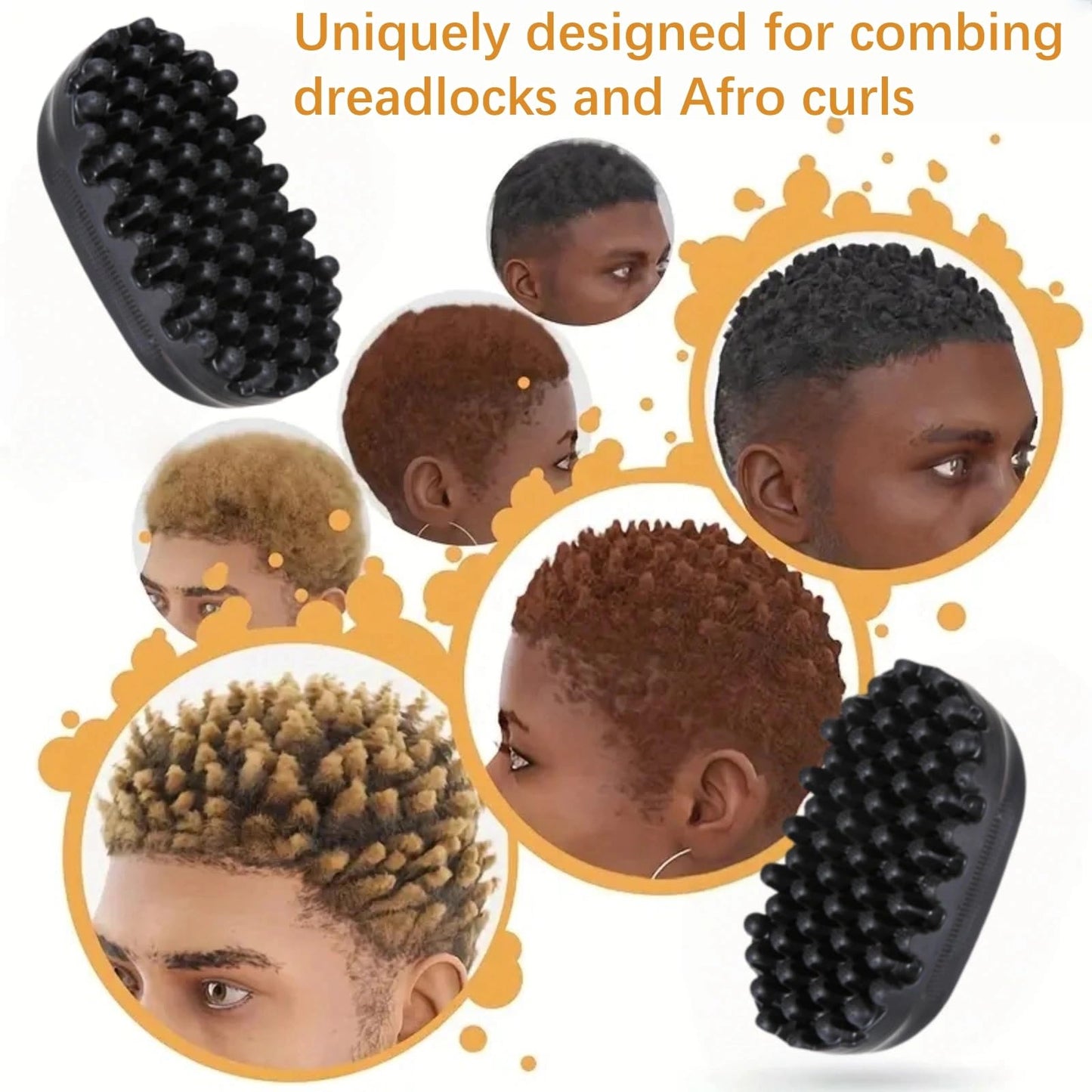 Twist Styler Brush,Curly Hair Brush,Rubber Hair Brush,Hair Sponge for Curlsbrush Comb Rubber Styling Tool for Home and Salon Use,Rubberized Grip for Comforeasy to Wash and Maintain,Versatile Use