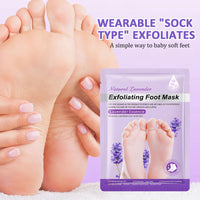 Nadiaen 4Pack Foot Peel Mask for Hard Skin, Exfoliating Foot Peel Mask, Callus Remover, Foot Care Mask for Cracked Heel, Dead & Dry Skin, Moisturizing Feet Peeling Mask for Women&Men - Lavender