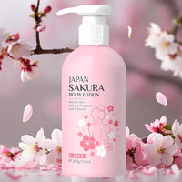 Prosperina Japanese Cherry Blossom Body Lotion – Radiant Glow Firming Moisturizer with Niacinamide & Vitamin C | Hydrating Body Cream for Dry Skin | Lightweight, Non-Sticky, Fast-Absorbing | Pump Bottle | 200ml