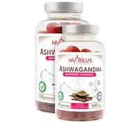 Nutrilus Ashwagandha Root Extract Gummies 600mg – 1200mg per Serving - High Strength – 5% Withanolides – Natural Flavour Vegan Gummy Supplement (150 Gummies)