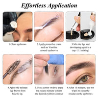 wimony Eyebrow Tint Kit,2-In-1 Eye Brow Tint Kits,Lash Tint Kit,Lasting for 6 Weeks Diy Hair Dying for Salon(7ml Black)