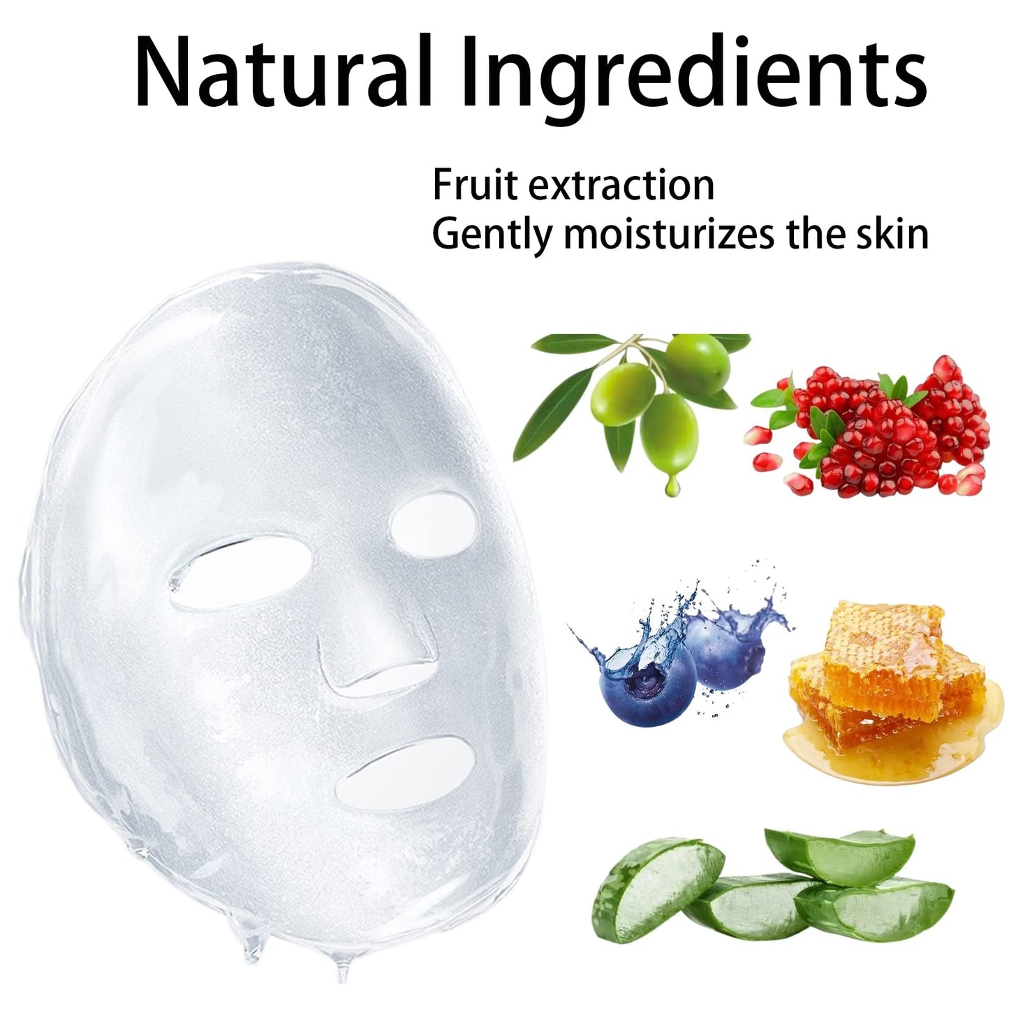 DMQ Hydrating Face Mask,Hydrating Moisturising Face Sheet Masks Nourishing Improves Skin Face Care,Face Mask Set for Dehydrated, Dull and Tired Skin,Pack of 5 Sheet Masks (5PCS-A)