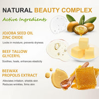 ThamGlow Beef Tallow Sunscreen SPF 50+ PA++, Beef Tallow Skin Care Organic Sunscreen, Sun Cream For Face & Body, Ultra-Lightweight Uv Protection, Non-Greasy & Hydrating For Daily Defence
