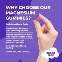 8 Hour Sleepwell 60 Vegan Chewable Magnesium Gummies for Adults -3000mg High Strength - Magnesium Citrate, Zinc & Vitamin D3-330mg Elemental Magnesium for Sleep, Muscle & Bone Support - by 8 HOUR SLEEPWELL