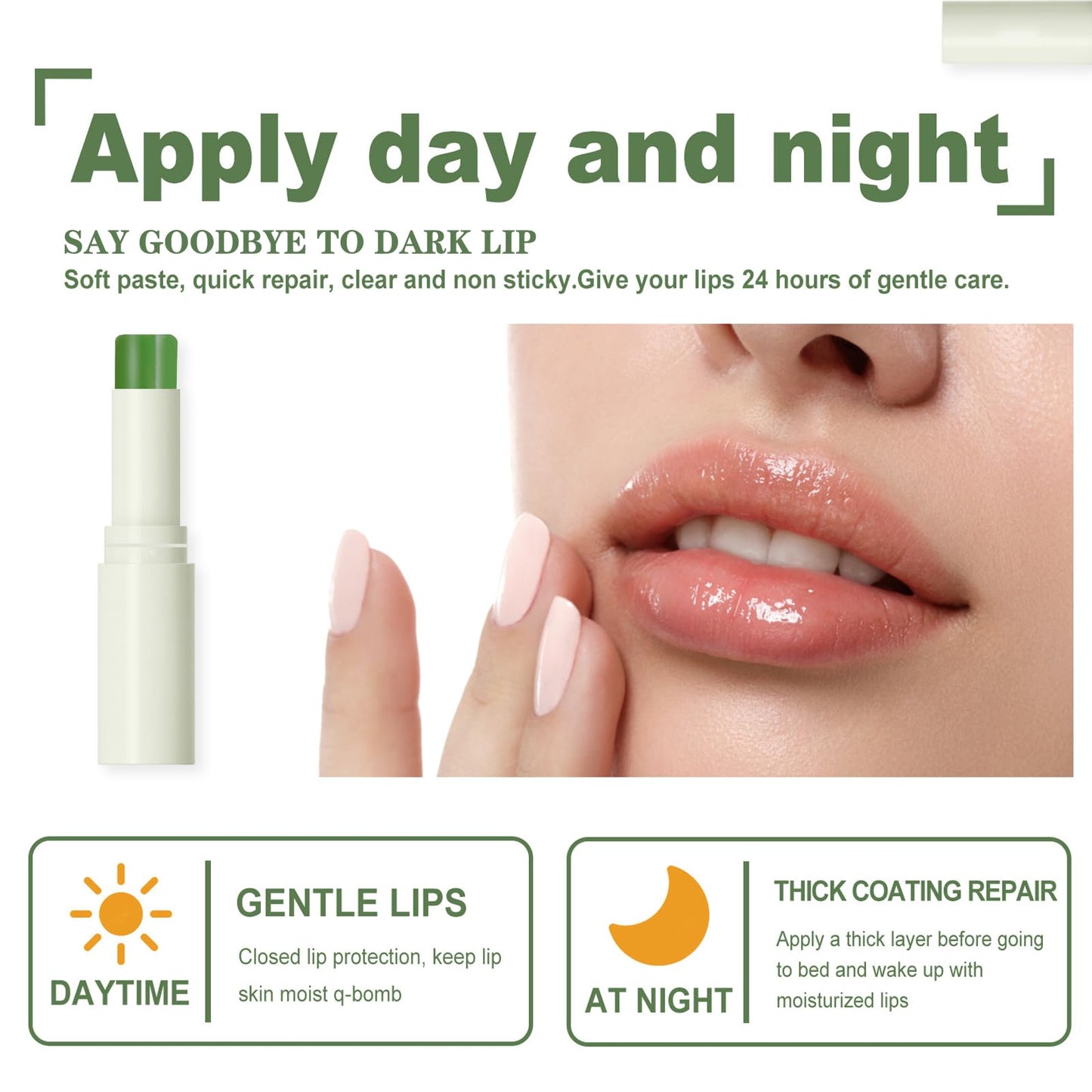 GEEWHILE Lip Lightening For Dark Lips, Moisturizing Lip Balms for Lip Care, Long Lasting Natural Lip Plumper to Repair Cracked Lips and Remove Dark Lip, Total Hydrating & Brightening