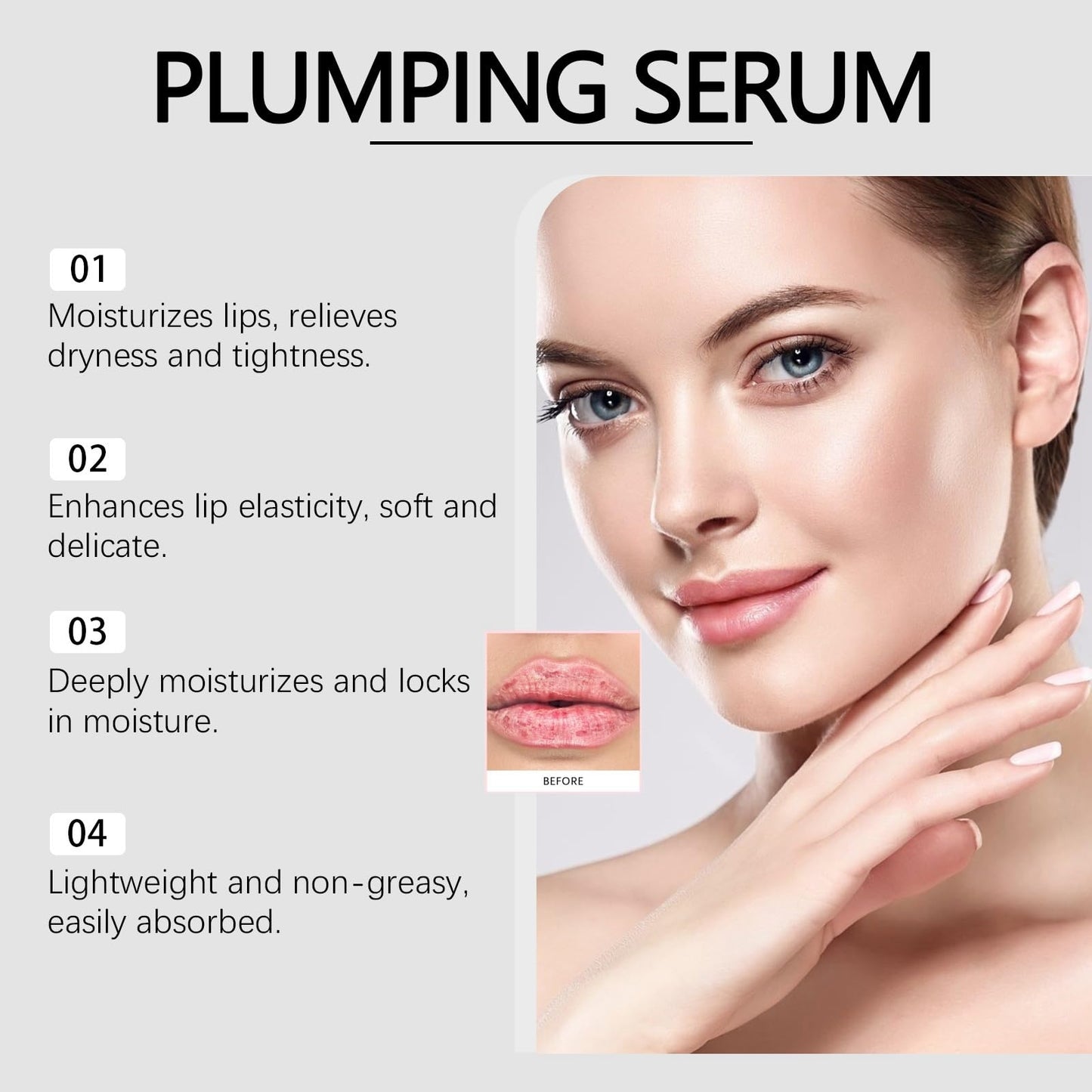 Plump/ify Lip Boosting Serum,Lip Nourishing Essence Oil,Natural Lips Plump/ing Serums,Plump/ify Lip Boosting Serum,Reduce Fine,Moisturizing and Non-Stick,Hydrating and Nourishing Lips Oils,Lip Balm