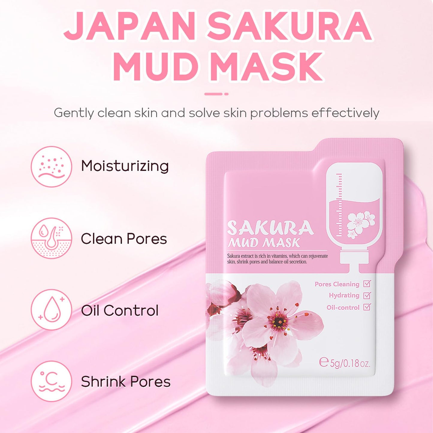 Skin Care Sets & Kits, Cherry Blossom Skincare Set Skin Care for Teenage Girls, Pamper Sets for Women Skincare Sets with Face Cream,Face Serum,Lip Mask,Sleep Mask,Eye Mask,Mud Mask