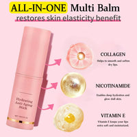 IZBEAUVO 2 PCS Anti-Wrinkle Moisturising Balm Stick, Multi Bounce Stick, Moisturizing Balm for Diminishing Face, Lip,Eye Wrinkles Dry Skin Korean Beauty Facial Moisturize for Face and Body