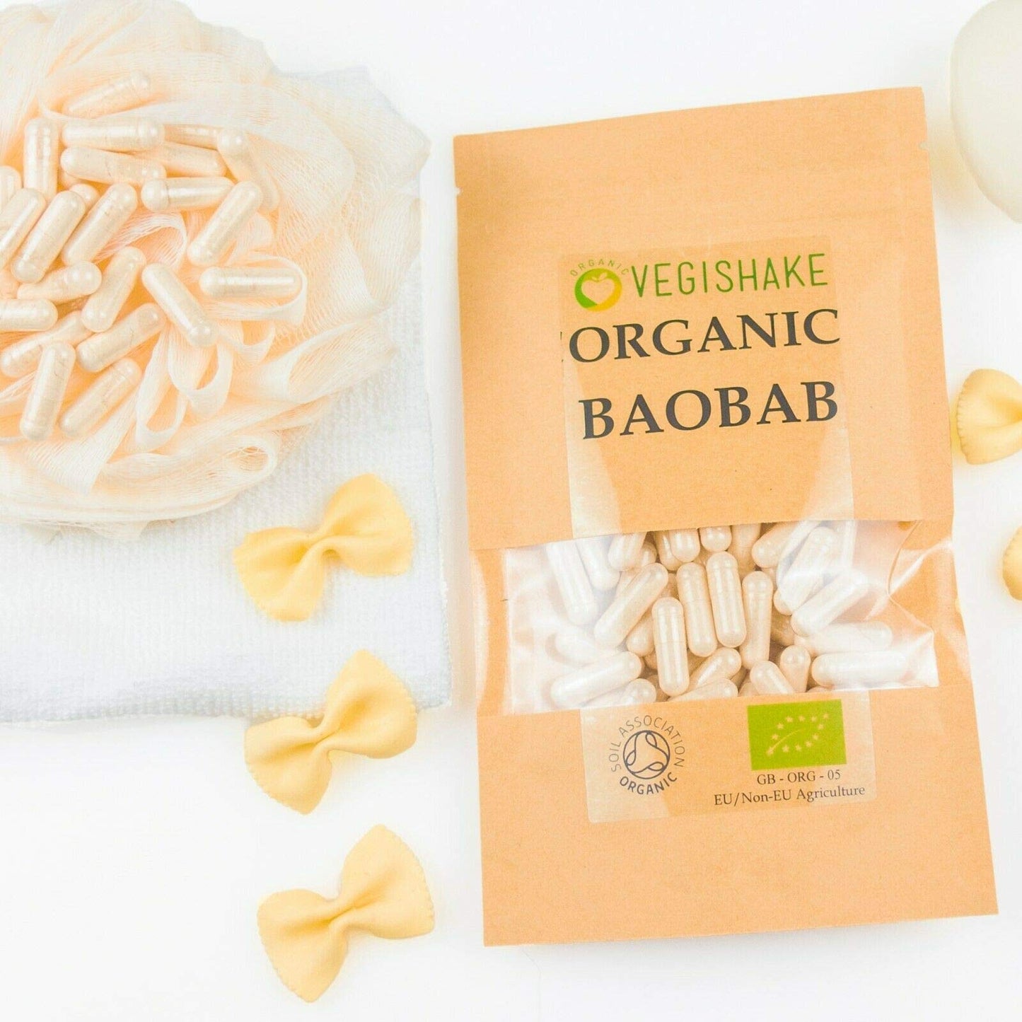 Organic Baobab HPMC Capsule 800mg Supplements Vitamin C Digestion Stomach Health Vegan Halal Kosher (90 Capsules)
