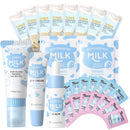 29PCS Milk Skincare Set,Nourishing & Moisturizing Skin Care Sets & Kits Cleanser,Serum,Eye Cream,Face Cream,Face Mask,Body Scrub,Skincare Set for Teenage Girls Women,Deep Hydrating Skin Care Set