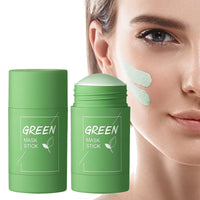 OunTechGlory Green Tea Cleansing Mud Mask Stick - Solid, Effective Cleansing to Reduce Blackheads, Excess Oil & Acne-Prone Skin - Improves Skin Health For All Skin Types (2PCS)